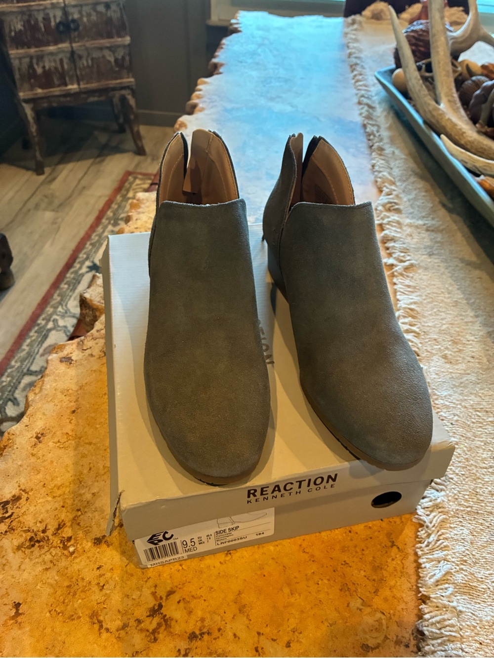 Kenneth Cole Gray Suede Chukka Booties